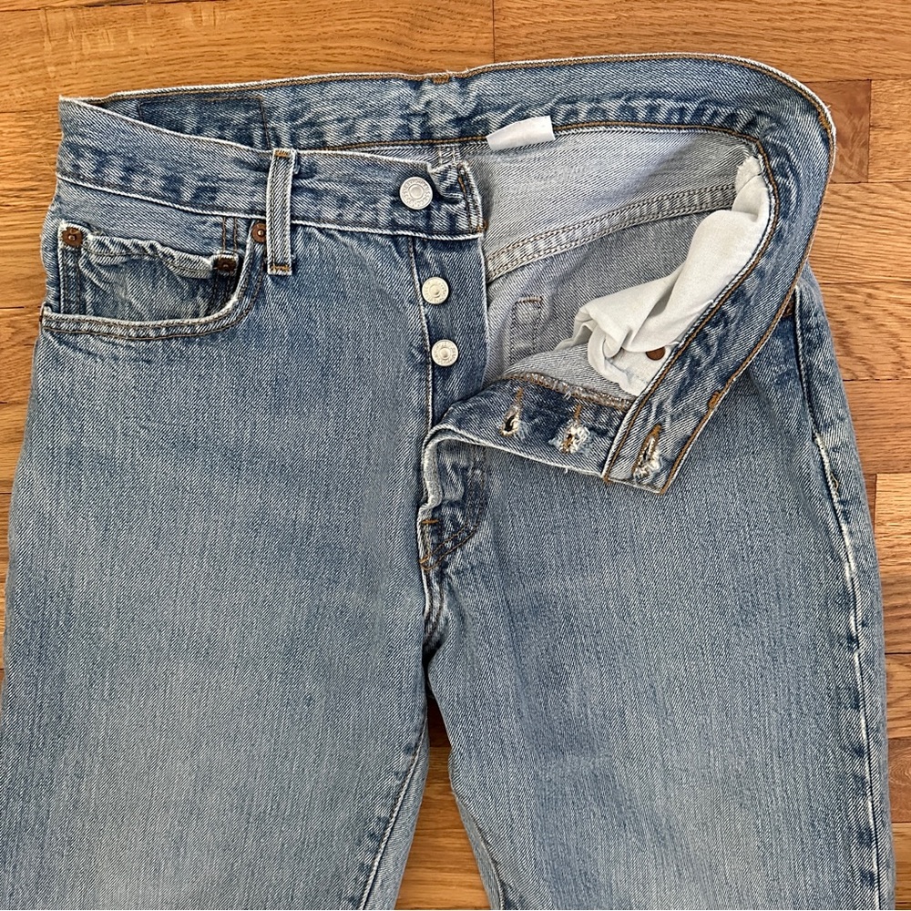 Levi 501 Straight Leg, Button Fly Jeans